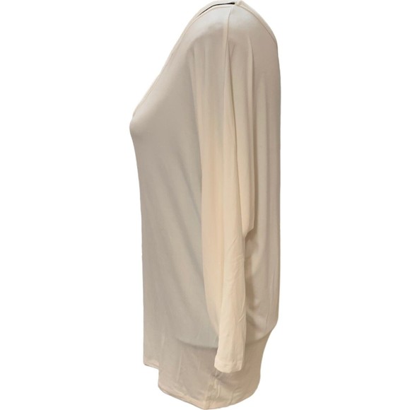 BLUE/GREY Long Sleeved Womens Long Sleeved Top Size Medium Lacey Inset - Picture 2 of 7